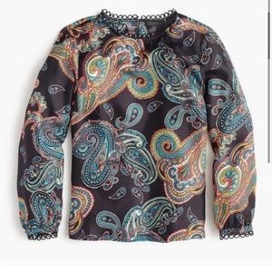 Excellent Condition J.Crew Silk Paisley Top